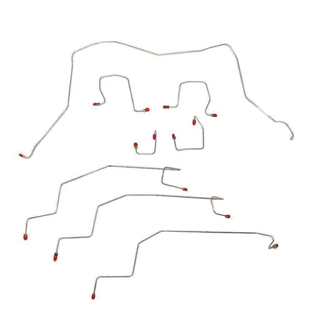 BLH74- 01-02 Ram 2500 4wd, Automatic Trans, 4w Disc, Ext Cab/Long Bed; Complete Brake Line & Hose Kit; Stainless - SSTubes