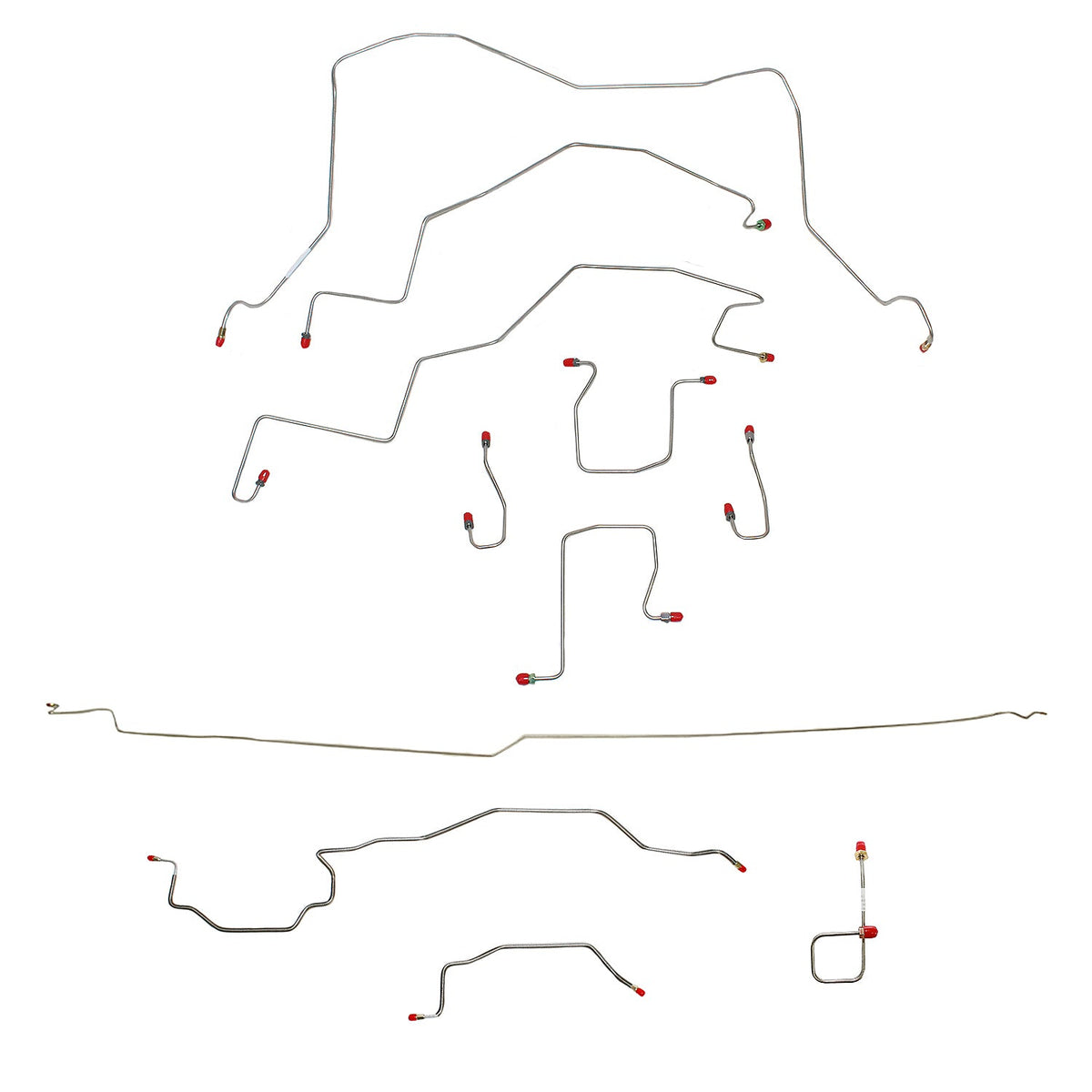 CBK0040OM - 98-01 Dodge Ram 3500, 4wd, RWABS, Ext Cab/Long Bed, Dually; Complete Brake Line Kit; Steel - SSTubes