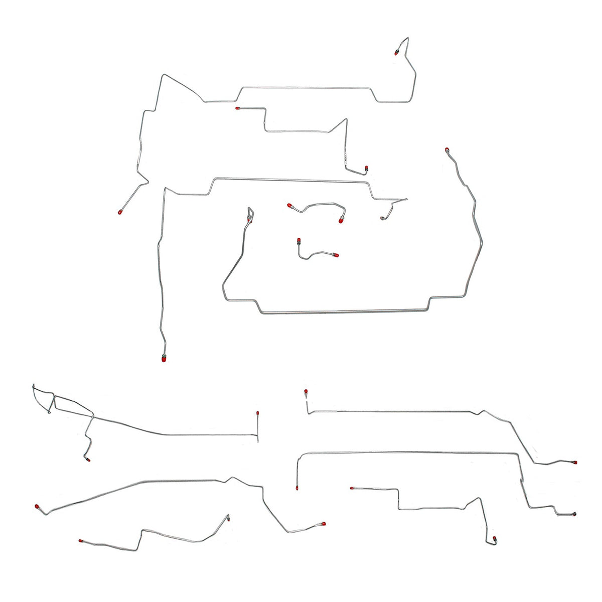 CBK0135OM- 99-04 Mustang GT Complete Brake Line Kit; Steel - SSTubes