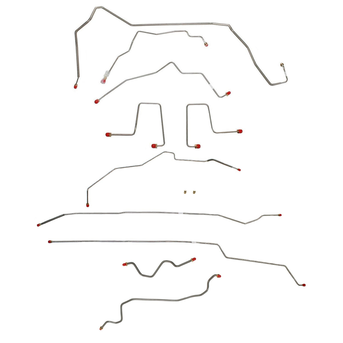 CBK0179SS - 98-00 GM S-Series Truck, 4WD, Ext Cab; Complete Brake Line Kit; Stainless - SSTubes