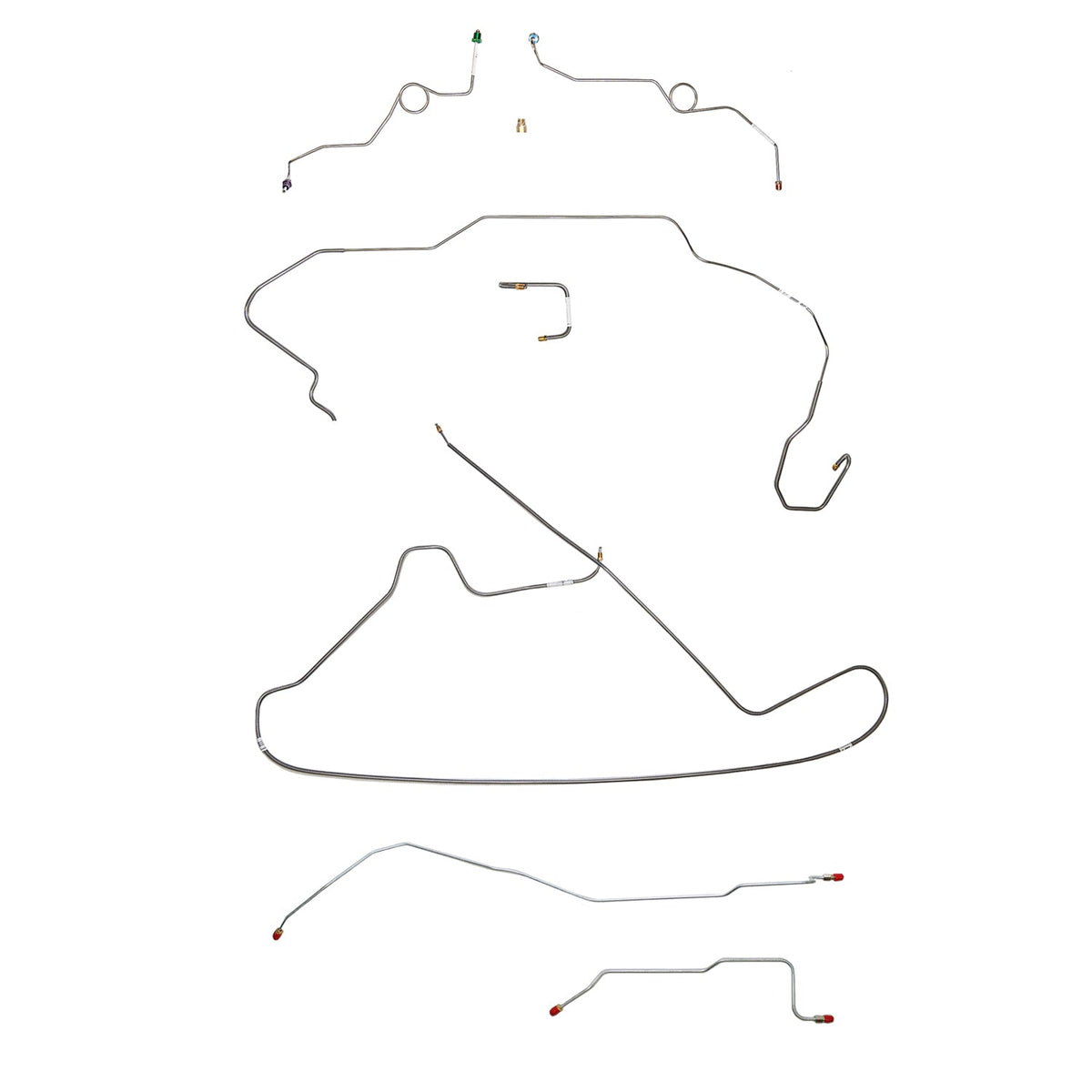 CBK0216OM - 67-69 Mopar B-Body with a Dana 60 Axle, Power Disc Brake Conversion Complete Brake Line Kit; Steel