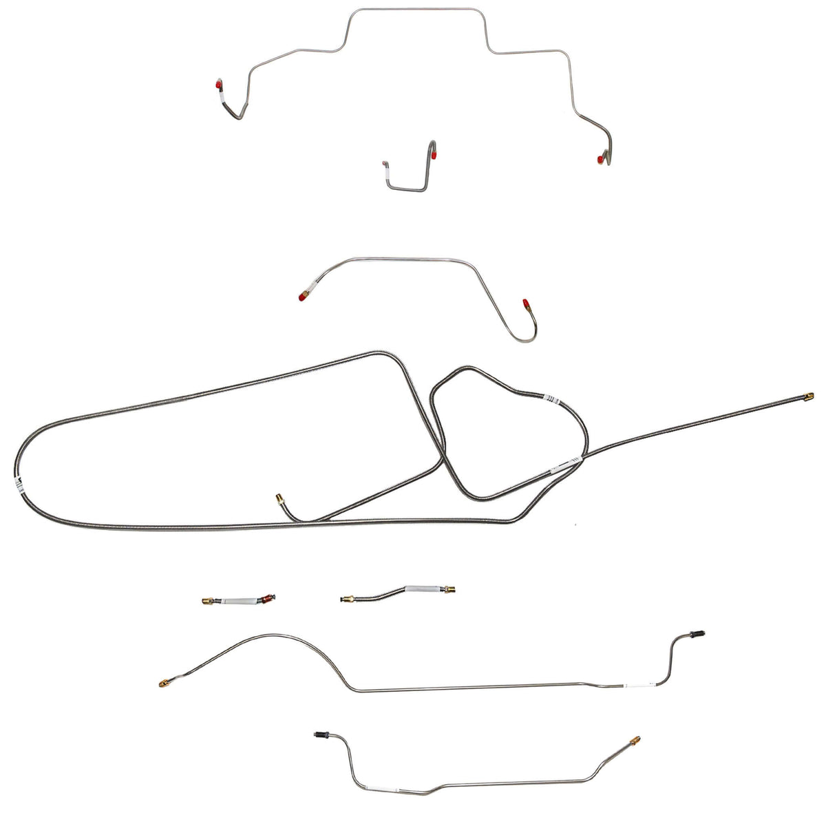 CBK0636OM - 1966 MOPAR B-body w/ Power Disc, FACTORY Disc, Right Front OVER Frame w/ Hump OVER Firewall, Hemi, 8-3/4'' Axle; Complete Brake Line Kit; Steel