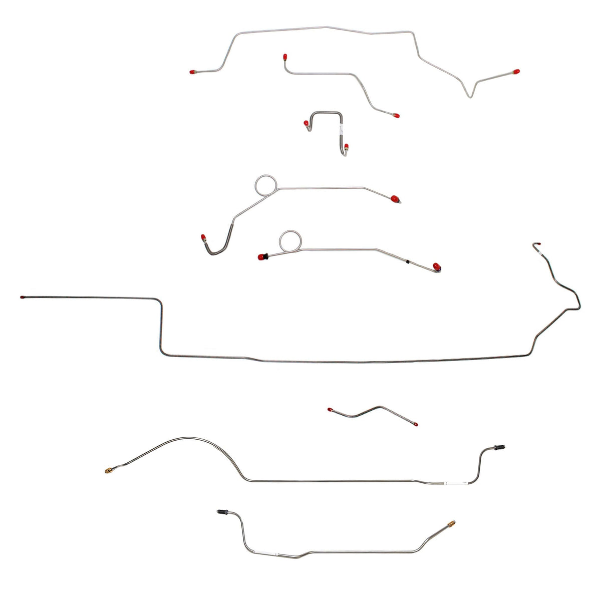 CBK0650OM - 1967 MOPAR B-body w/ Power Disc, Right Front Over Frame Straight Across Firewall, 8-3/4'' Axle; Complete Brake Line Kit; Steel
