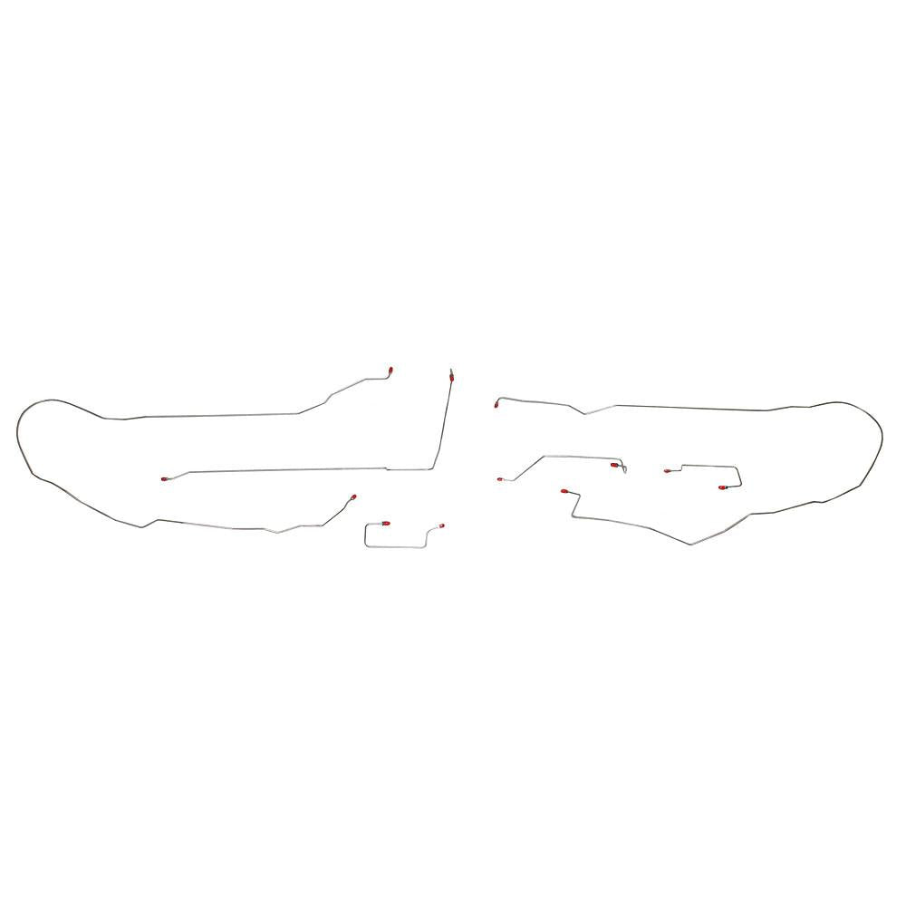 DIN0503OM- 05-06 Ford Escape 2wd AWABS Disc/Drum Intermediate Brake Lines, Complete Set; Steel - SSTubes