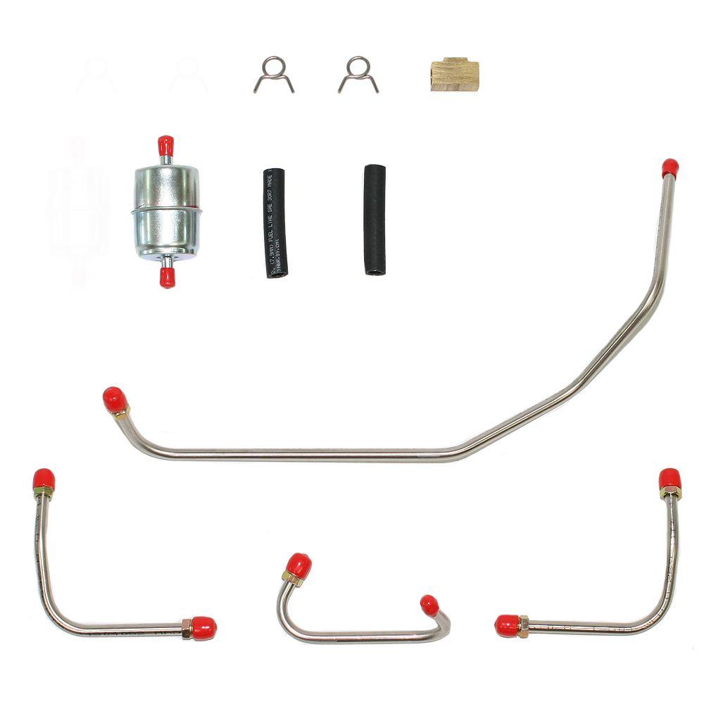 RPC6611SS- 66-74 Mopar B-Body, Holley Dual Feed Set; Stainless - SSTubes