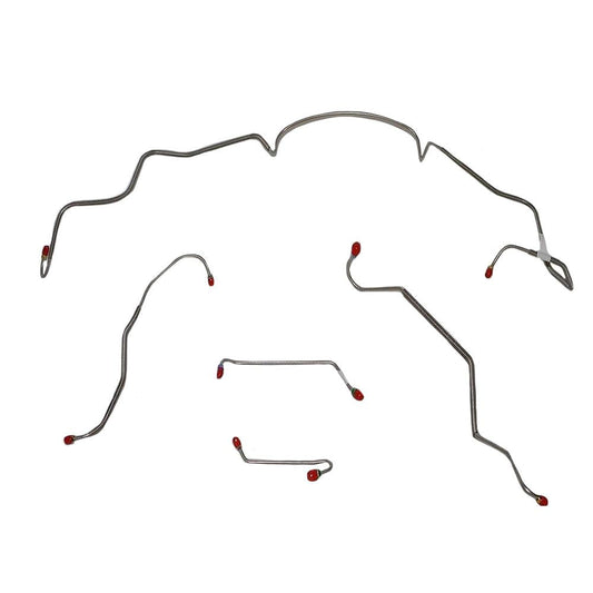 AKT6707SS- 67 Pontiac Lemans, GTO w/ Power Disc, Ram Air or HO Engine, 3/8" Port in Metering Valve; Front Brake Line Kit; Stainless - SSTubes