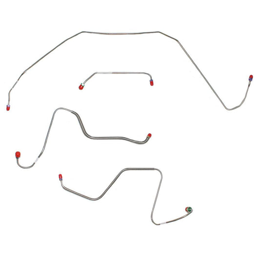 AKT6721SS- 67 Buick Skylark, GS w/ Manual Drum; Front Brake Line Kit; Stainless - SSTubes