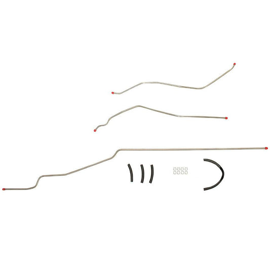 BGL6301OM- 63-64 Chevy Bel Air, Biscayne, Impala V8, 3pc 3/8 Tank to Pump Fuel Line; Steel - SSTubes