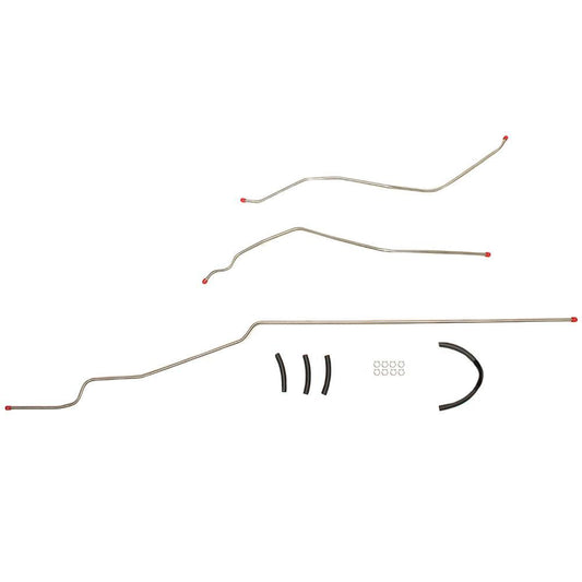 BGL6301SS- 63-64 Chevy Bel Air, Biscayne, Impala V8, 3pc 3/8 Tank to Pump Fuel Line; Stainless - SSTubes