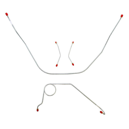 BKT5811SS- 58-64 Bel Air, Impala Manual Disc Front Brake Line Kit; Stainless - SSTubes
