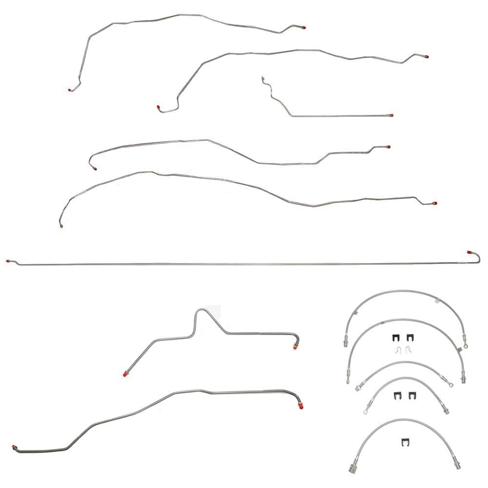 BLH1 - 01-07 GM Truck 2500HD/3500 Non Cab and Chassis, 6.0 V8, Ext Cab/Short Bed; Complete Brake Line & Hose Kit; Stainless - SSTubes