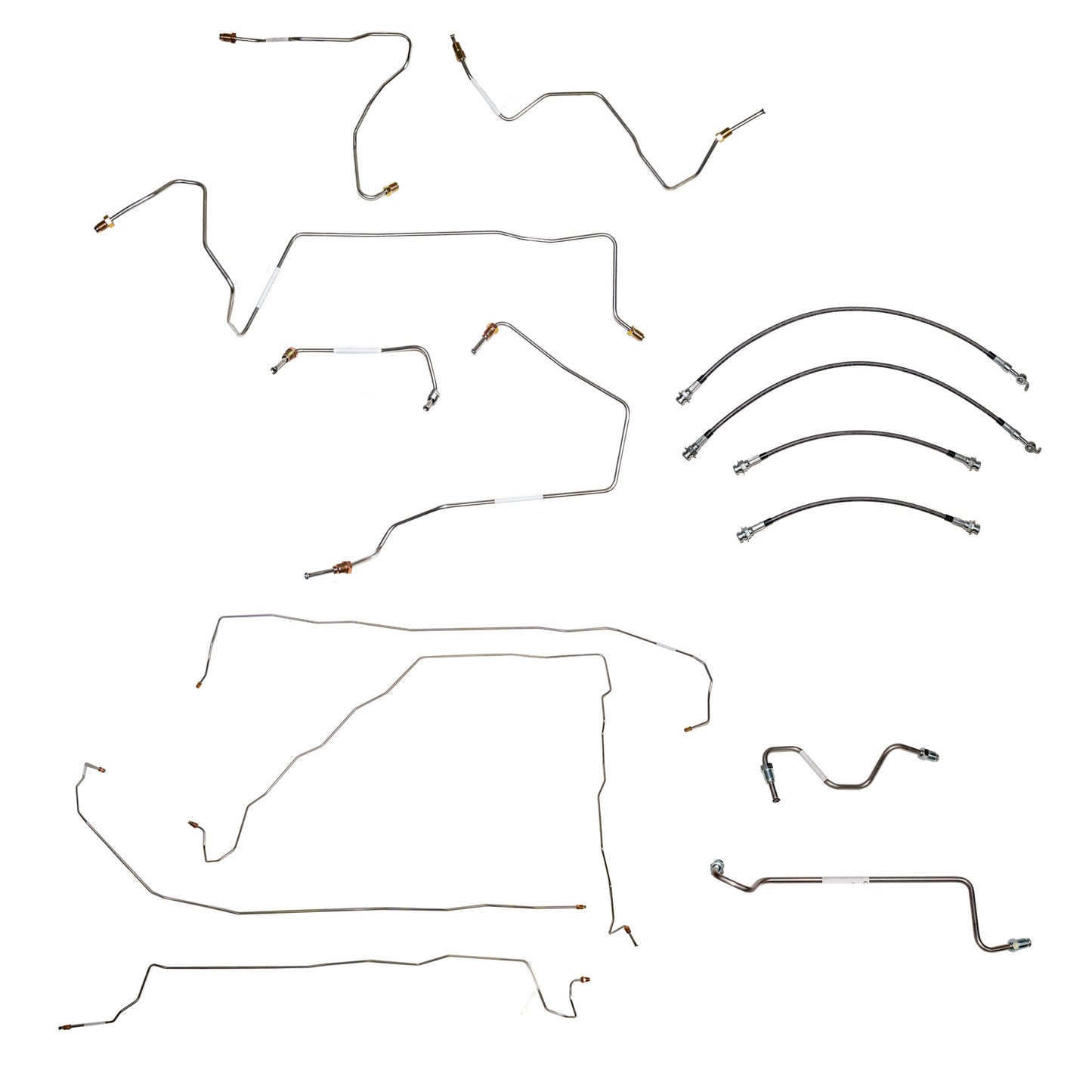 BLH144SS - 01-05 Toyota Rav4, 2.0L, 2WD; Complete Brake Line and Hose Kit; Stainless
