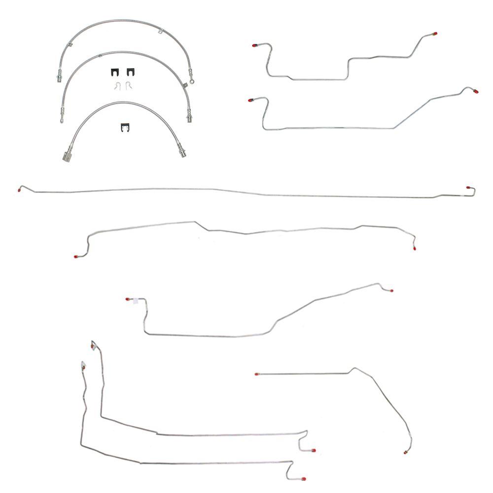 BLH25- 05-07 GM Truck 1500, 4wd, Ext Cab/Long Bed; Complete Brake Line and Hose Kit; Stainless - SSTubes