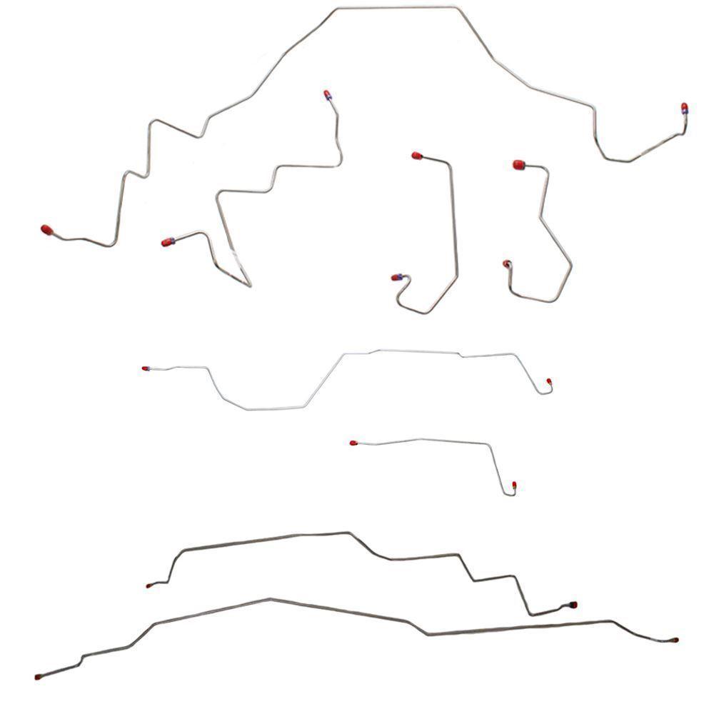 BLH49- 02-04 F-150 Heritage, 4wd, Ext or Crew Cab/Short Bed, 4w Disc Brakes; Complete Brake Line & Hose Kit; Stainless - SSTubes
