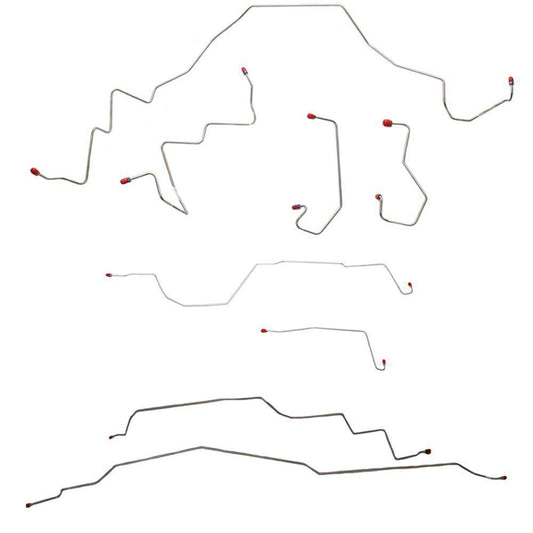 BLH49- 02-04 F-150 Heritage, 4wd, Ext or Crew Cab/Short Bed, 4w Disc Brakes; Complete Brake Line & Hose Kit; Stainless - SSTubes