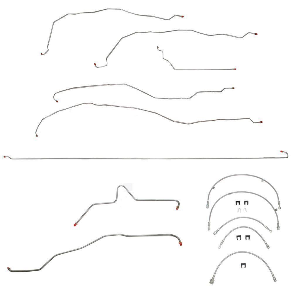 BLH5- 01-07 GM Truck 2500HD, 6.0 V8, Crew Cab/Long Bed; Complete Brake Line & Hose Kit; Stainless - SSTubes