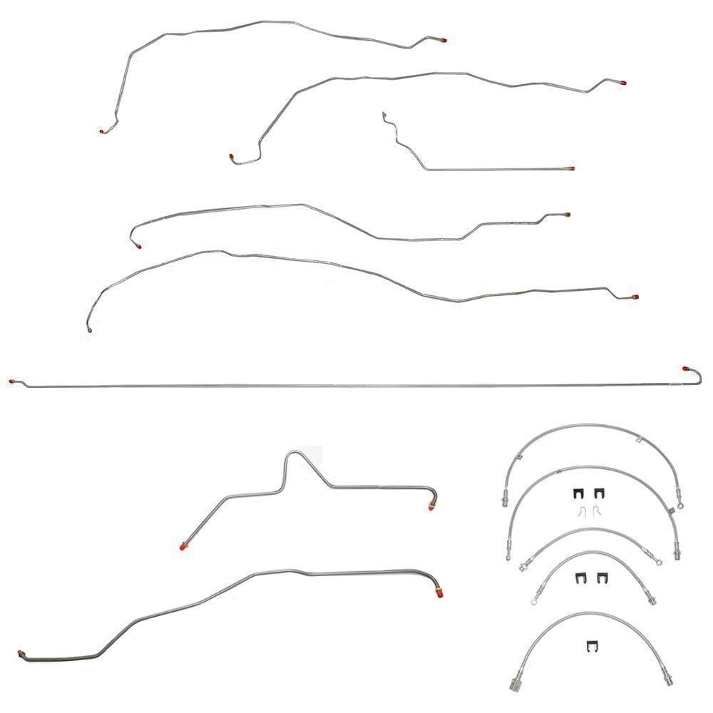 BLH68- 01-05 GM 1500HD Complete Brake Line & Flex Hose Kit; Stainless - SSTubes