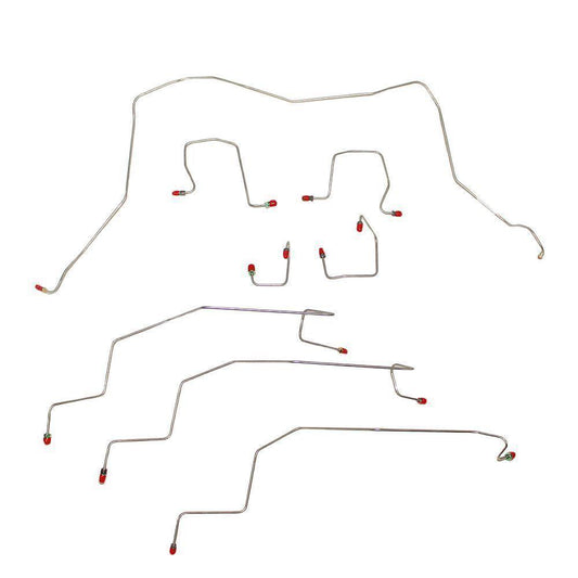 BLH74- 01-02 Ram 2500 4wd, Automatic Trans, 4w Disc, Ext Cab/Long Bed; Complete Brake Line & Hose Kit; Stainless - SSTubes