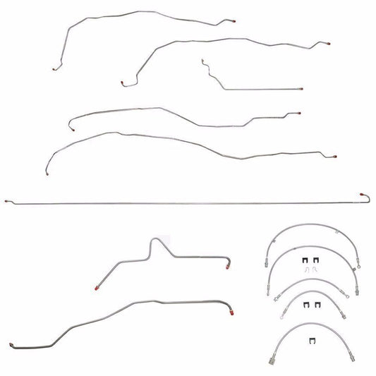 BLH9 - 01-07 GM Truck 2500HD/3500, 8.1L V8 or 6.6L, Non Dually, Crew Cab/Short Bed; Complete Brake Line & Hose Kit; Stainless - SSTubes