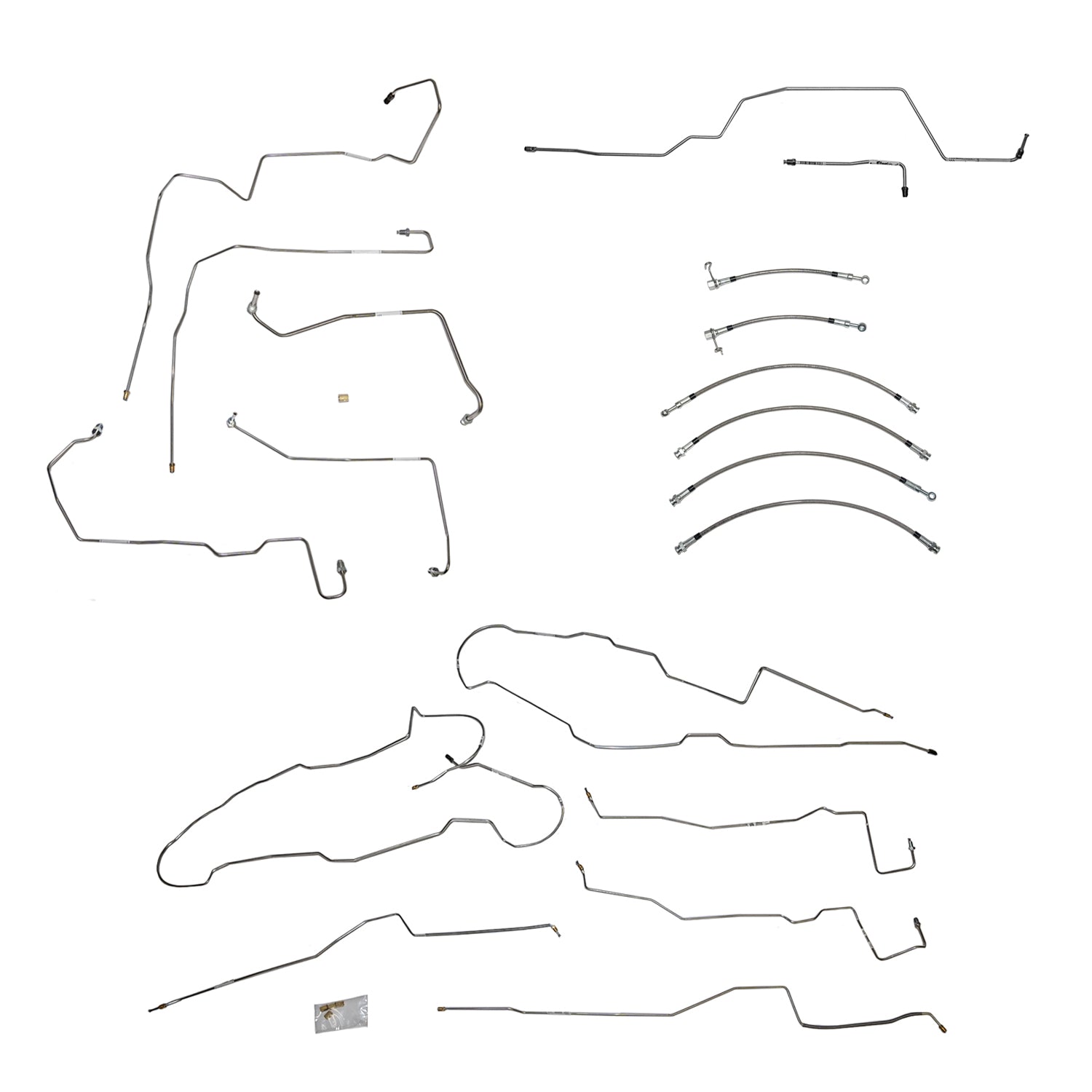 BLH99SS - 2012-13 Ford F-150, w/ Super Cab and Standard Bed, EcoBoost; Complete Brake Line and Hose Kit; Stainless - SSTubes