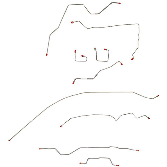 CBK0002OM- 95-01 Jeep Cherokee, non-ABS, Complete Brake Line Kit; Steel - SSTubes