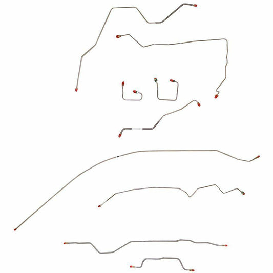 CBK0002SS- 95-01 Jeep Cherokee, non-ABS, Complete Brake Line Kit; Stainless Steel - SSTubes
