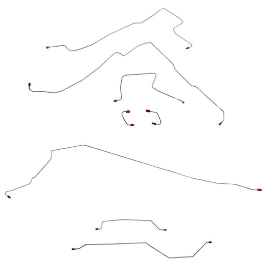 CBK0007OM- 97-06 Jeep Wrangler TJ w/o ABS, Dana 35, Rear Drum; Complete Brake Line Kit; Steel - SSTubes