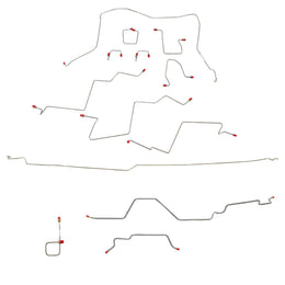 CBK0025OM - 98-01 Dodge Ram 2500 2wd, AWABS, Quad Cab/Long Bed, Automatic; Complete Brake Line Kit; Steel - SSTubes
