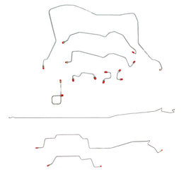 CBK0035SS - 95-97 Dodge Ram 2500, 4wd, RWABS, Reg Cab/Long Bed; Complete Brake Line Kit; Stainless - SSTubes