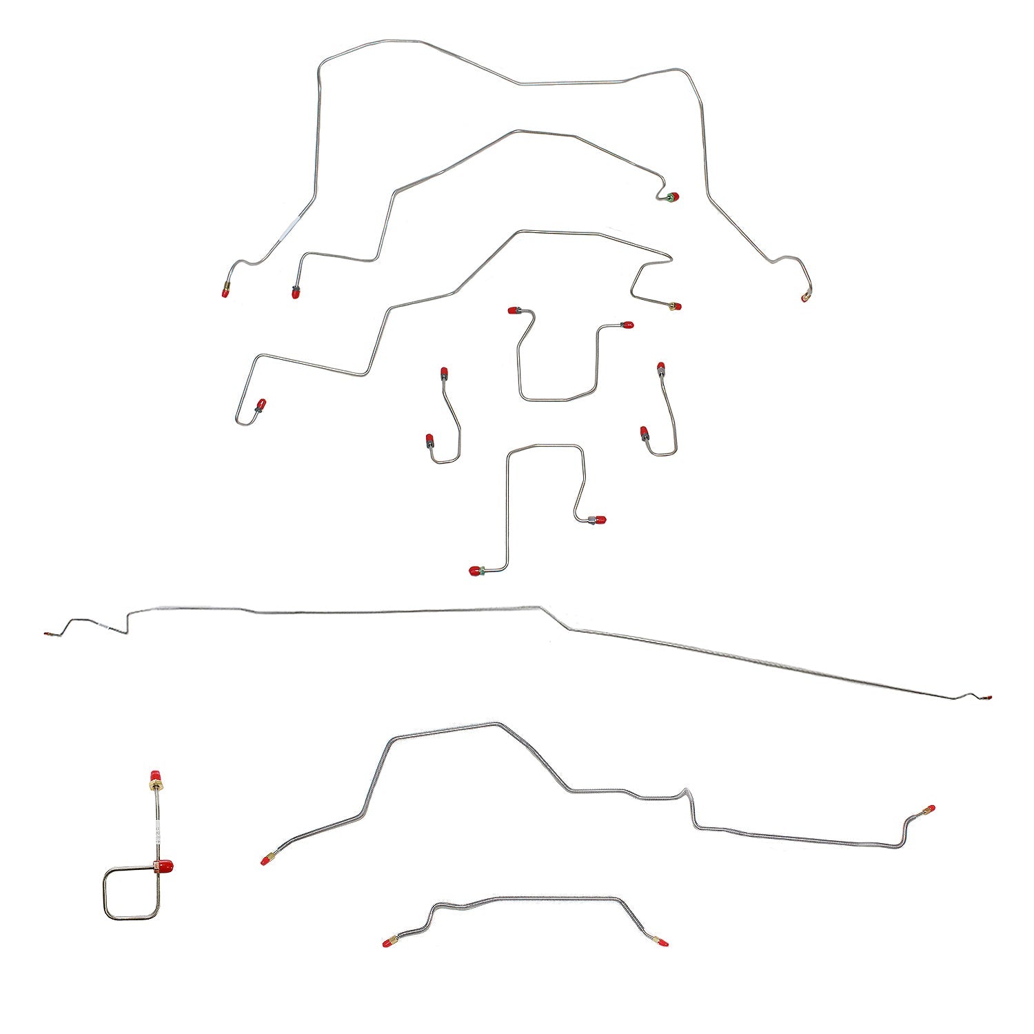CBK0047OM - 98-01 Dodge Ram 3500, 4wd RWABS, Ext Cab/Short Bed; Complete Brake Line Kit; Steel - SSTubes