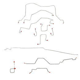 CBK0048OM - 98-01 Dodge Ram 2500 4wd, RWABS, Auto, Ext Cab/Short Bed, Drum; Complete Brake Line Kit; Steel - SSTubes