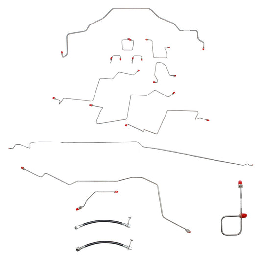 CBK0057OM - 01-02 Dodge Ram 2500 2wd, AWABS, Ext Cab/Short Bed, Manual, Disc; Complete Brake Line Kit; Steel - SSTubes