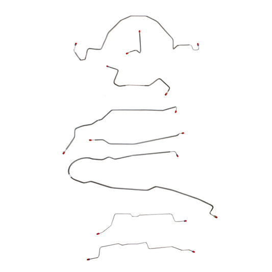 CBK0068OM - 98-01 Ford Ranger 2wd, RWABS, Reg Cab/Short Bed; Complete Brake Line Kit; Steel - SSTubes