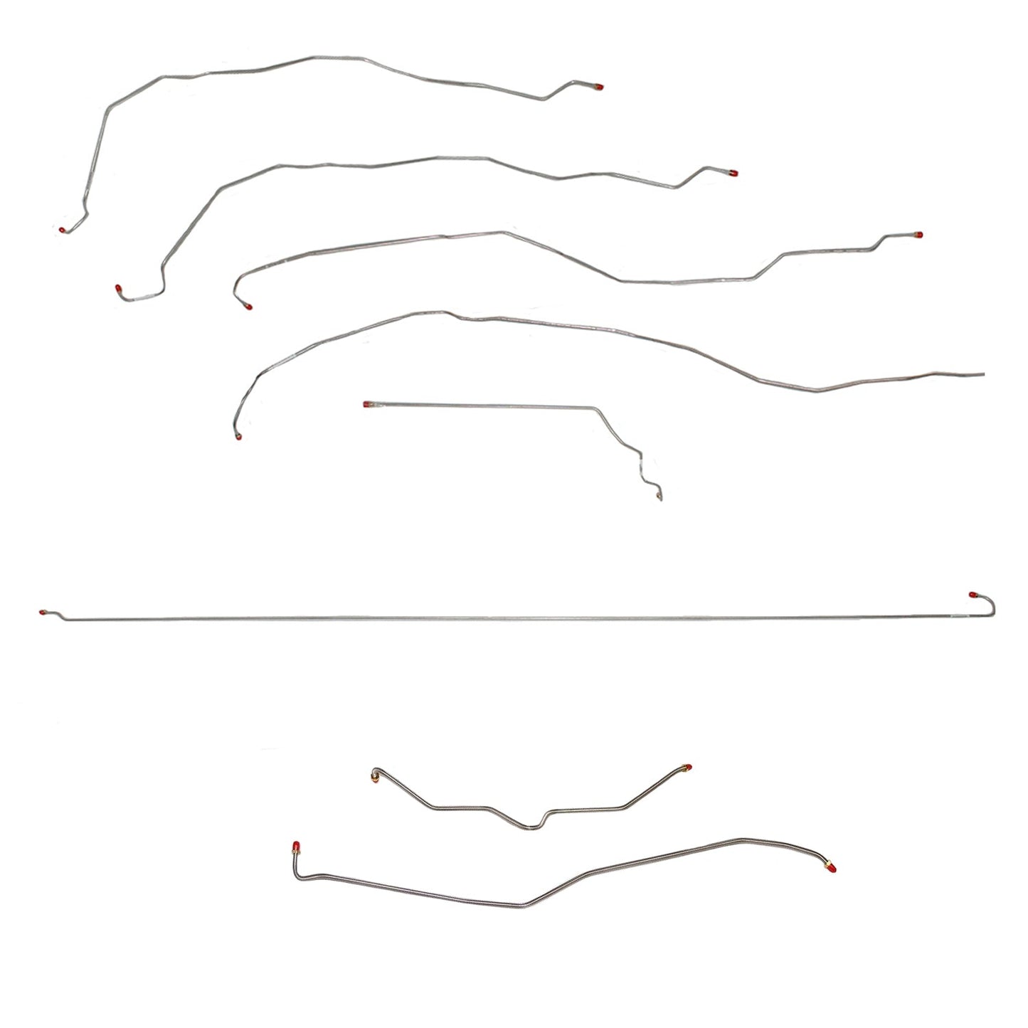 CBK0073OM- 01-07 GM 2500HD/3500 6.6L or 8.1L, Crew Cab/Short Bed, non Dually, Complete Brake Line Kit; Steel - SSTubes