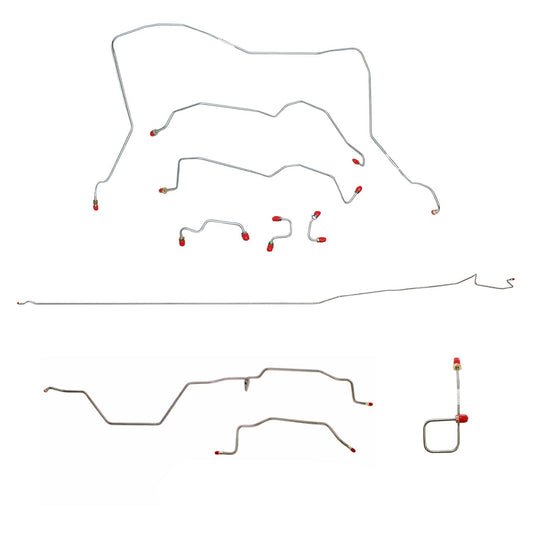 CBK0074SS- 95-97 Dodge Ram 2500 4wd, RWABS, Reg Cab/Long Bed, Manual Trans, Complete Brake Line Kit; Stainless - SSTubes
