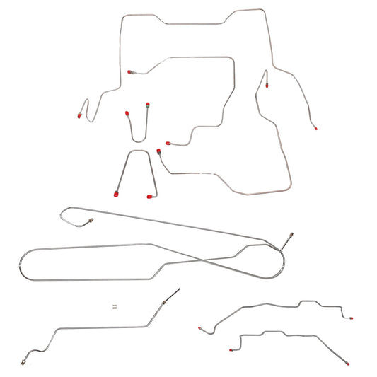 CBK0083SS- 95-00 GM K2500/ K3500, Ext Cab/Short Bed; Complete Brake Line Kit; Stainless - SSTubes
