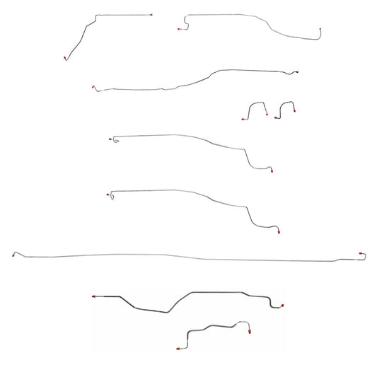 CBK0095SS - 03-04 GM 1500 Truck, 4wd, Reg Cab/Long Bed; Complete Brake Line Kit; Stainless - SSTubes