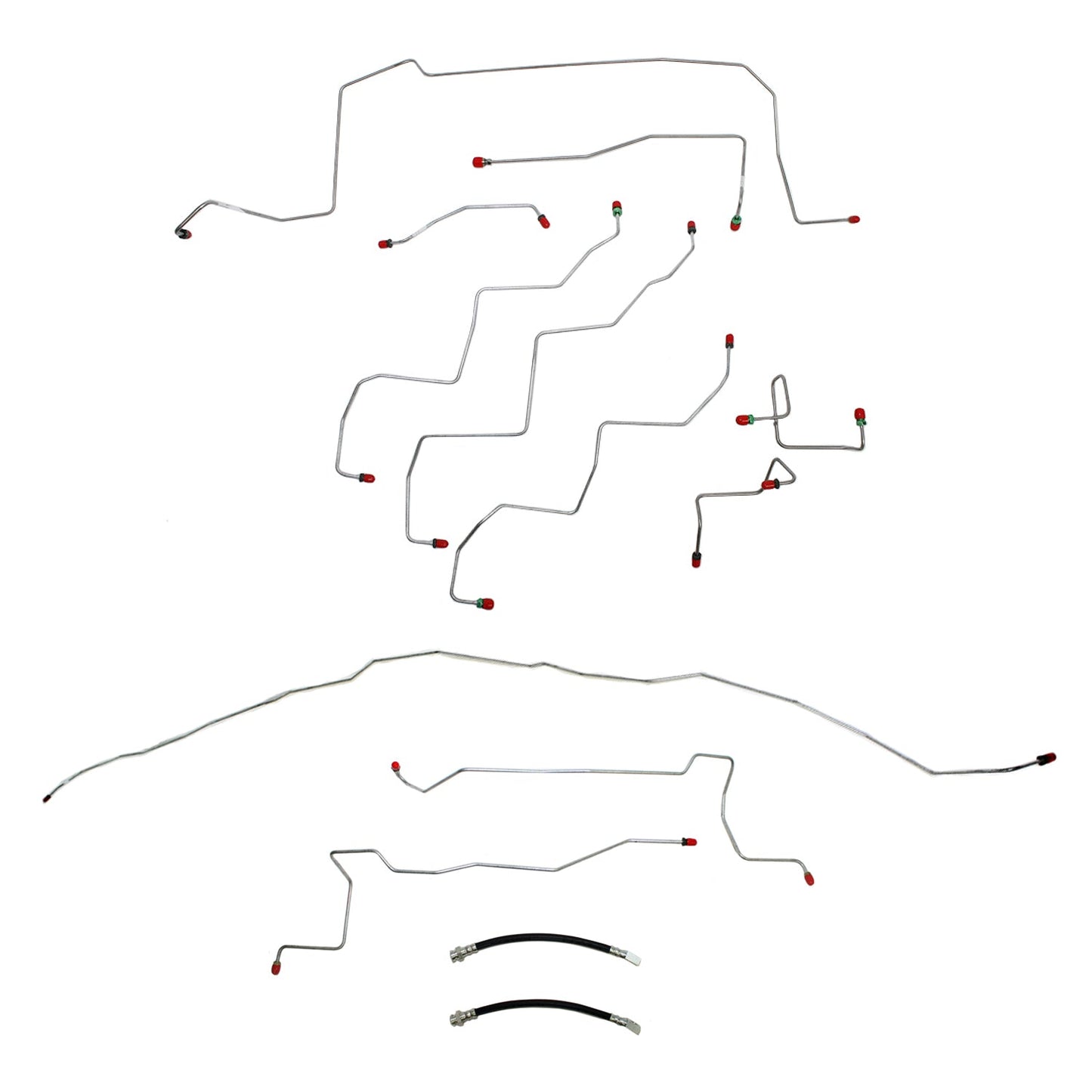 CBK0096OM - 02-03 Durango RT, 4wd, Disc Brakes; Complete Brake Line Kit; Steel - SSTubes