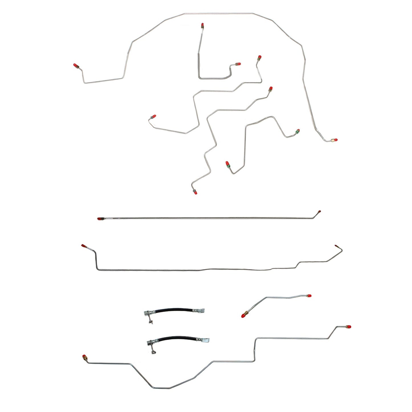 CBK0102OM- 06-08 Dodge Ram 1500, 2wd, RWABS, Reg Cab/Short Bed; Complete Brake Line Kit; Steel - SSTubes