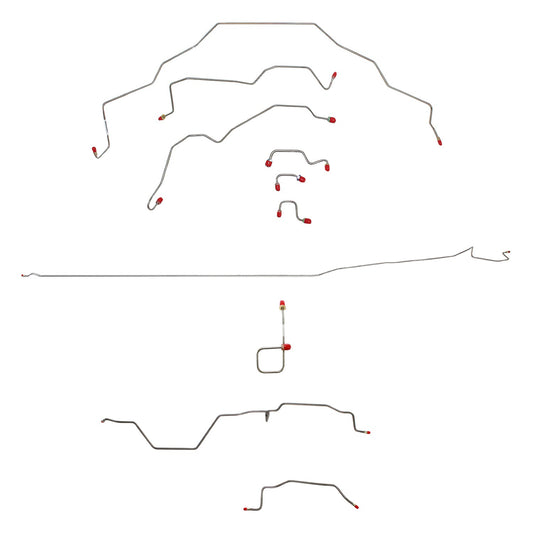 CBK0112OM - 95-97 Dodge Ram 3500, 2wd, RWABS, Reg Cab/Long Bed; Complete Brake Line Kit; Steel - SSTubes