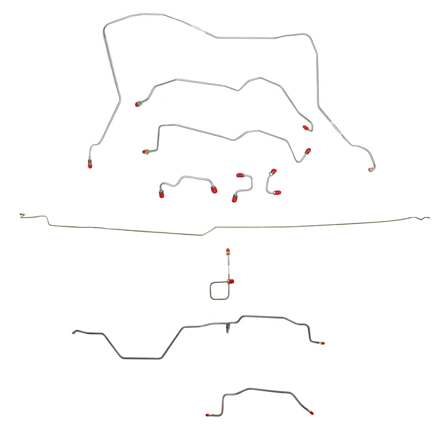 CBK0120SS- 95-97 Ram 2500; Manual, 4wd, RWABS, Ext Cab/Long Bed; Complete Brake Line Kit; Stainless - SSTubes