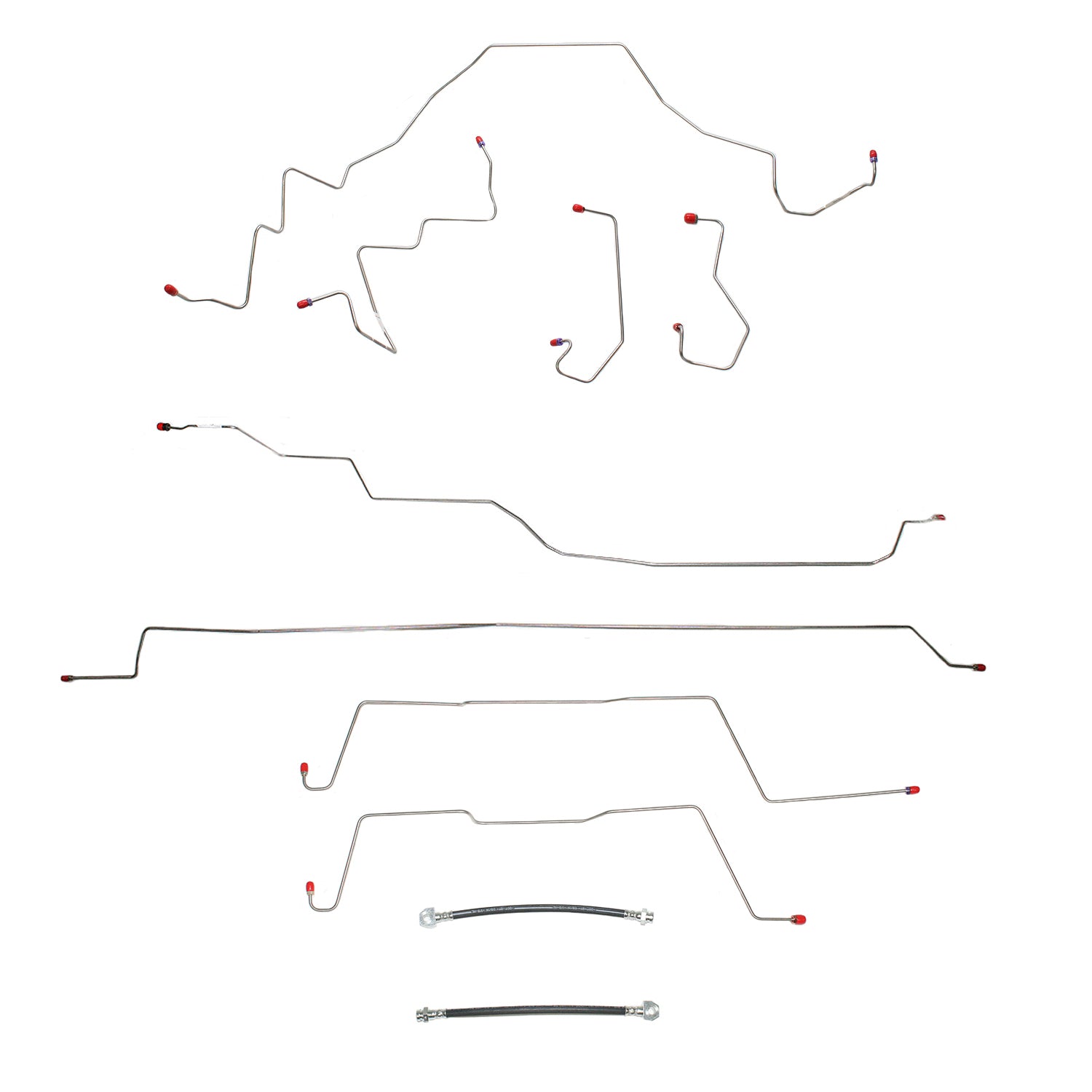CBK0122OM- 01-03 FORD F-150 SVT Lightning; Complete Brake Line Kit; Steel - SSTubes
