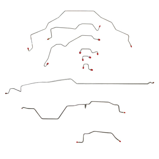 CBK0138SS- 95-97 Ram 2500 2WD, Manual Trns, RWABS, Reg Cab, Long Bed Brake Line Kit; Stainless - SSTubes