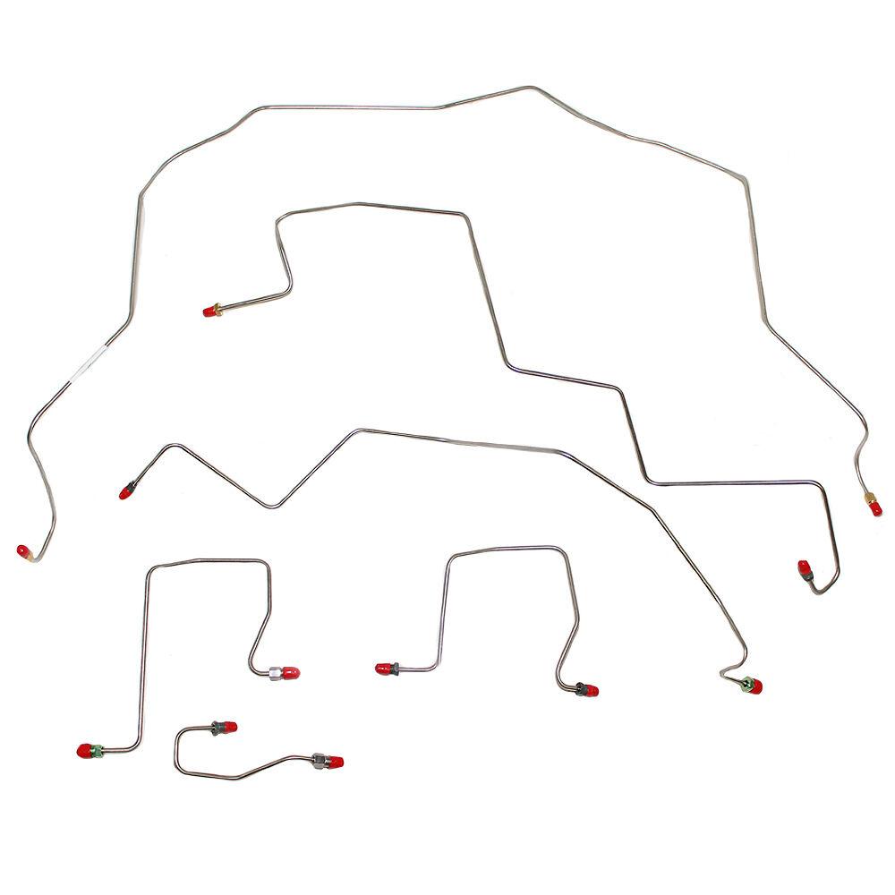 98-01 RAM 2500, MAN, 4WD, REAR ABS, EXT CAB, LONG BED BRAKE LINE KIT; STAINLESS - SSTubes