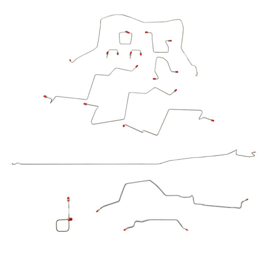 CBK0153OM- 98-01 RAM 2500, MAN, 4WD, ALL ABS, REG CAB, LONG BED BRAKE LINE KIT - SSTubes