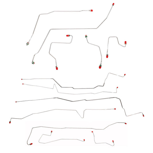 CBK0158SS - 00-07 Taurus / Sable, Rear Drum, Brake Line Set; Stainless - SSTubes