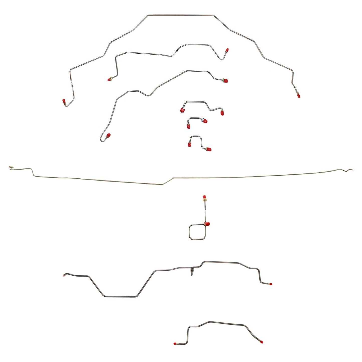 CBK0165SS- 95-97 Ram 2500, 2 WD, All ABS, Quad Cab, Long Bed Brake Line Kit; Stainless - SSTubes