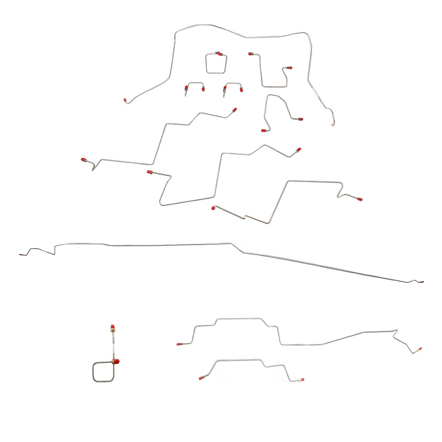 CBK0166OM - 98-01 Ram 2500 Auto 4 WD All ABS Ext Cab/Short Bed; Brake Line Kit; Steel - SSTubes
