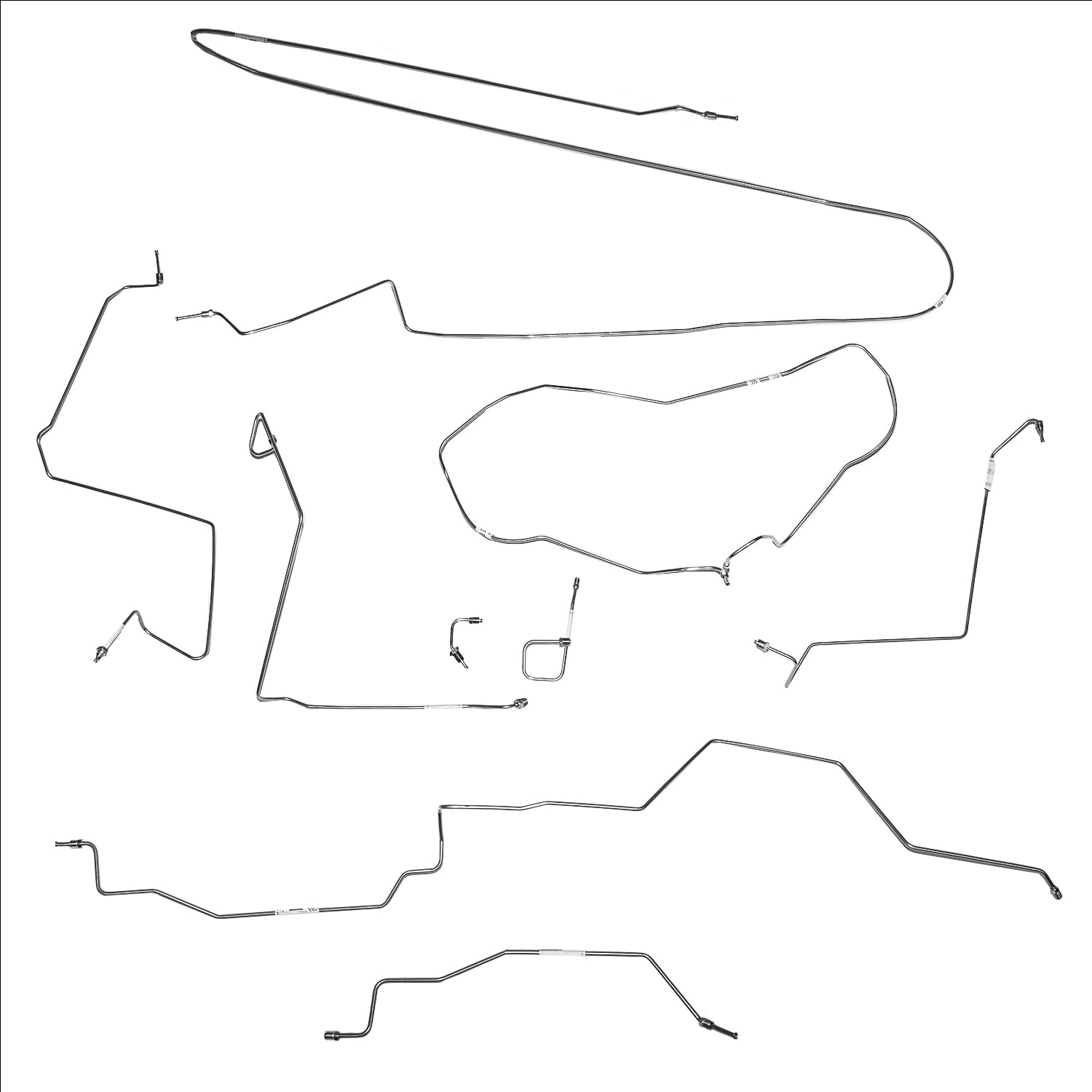 CBK0177SS - 94-97 Ram 1500, 2 WD, Rear ABS, Reg Cab, Long Bed Brake Line Kit;Stainless Steel - SSTubes