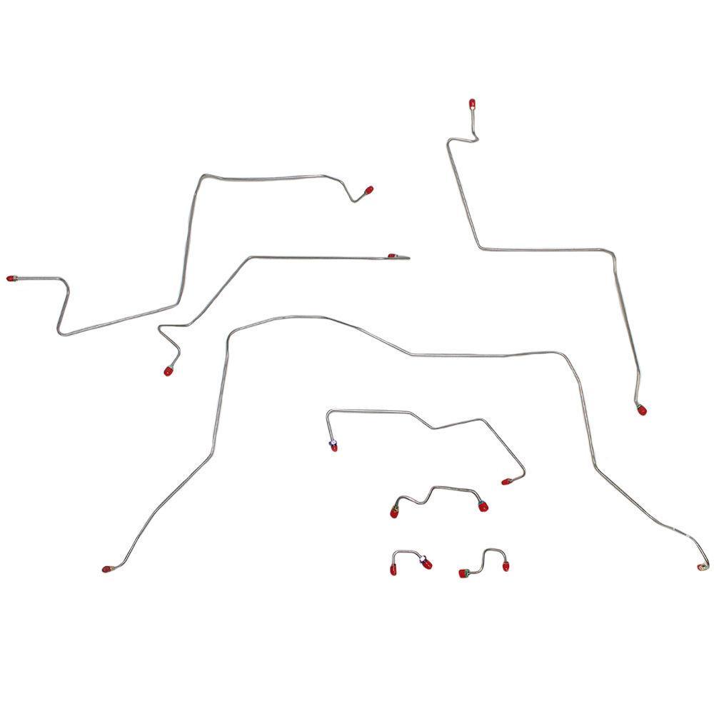 CBK0171OM - 01-02 Ram 2500/3500 4wd, Manual Trans, 4w Disc, Ext Cab/Long Bed; Complete Brake Line Kit; Steel - SSTubes